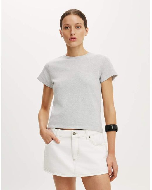 Cotton On White Original Denim Skort