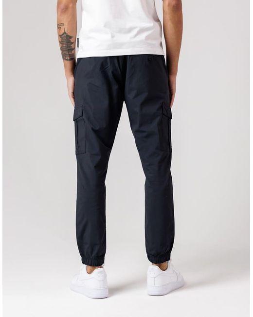French Connection White Nylon Tech Cuffed Cargo Trousers for men