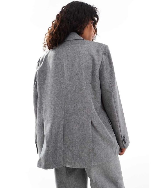 Something New Gray Corpcore Tailored Oversized Blazer Co-Ord