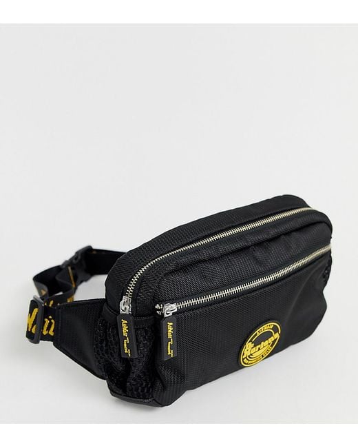 Dr. Martens Logo Bumbag In Black And Bright Yellow