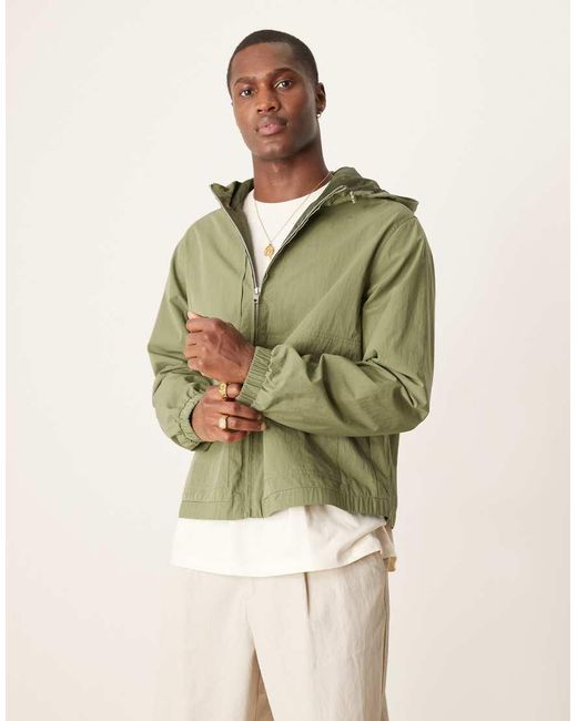 ASOS Windjack Met Capuchon in het Green voor heren