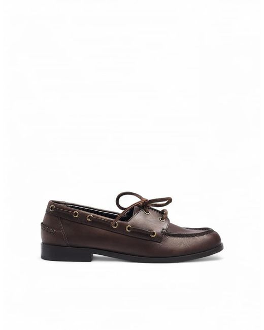 NA-KD White Chunky Leather Loafers