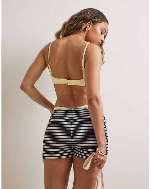 Tala Black Striped Knit Shorts