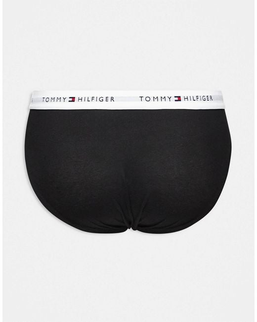 Tommy Hilfiger – signature essentials – 3er-pack slips aus baumwolle in Black für Herren