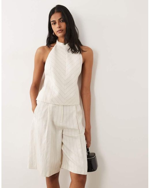 Mango Natural Argelia Linen Mix Bermuda Short Co-Ord