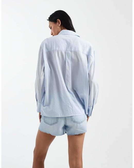 Cotton On Blue Haven Cotton Textured Dad Shirt