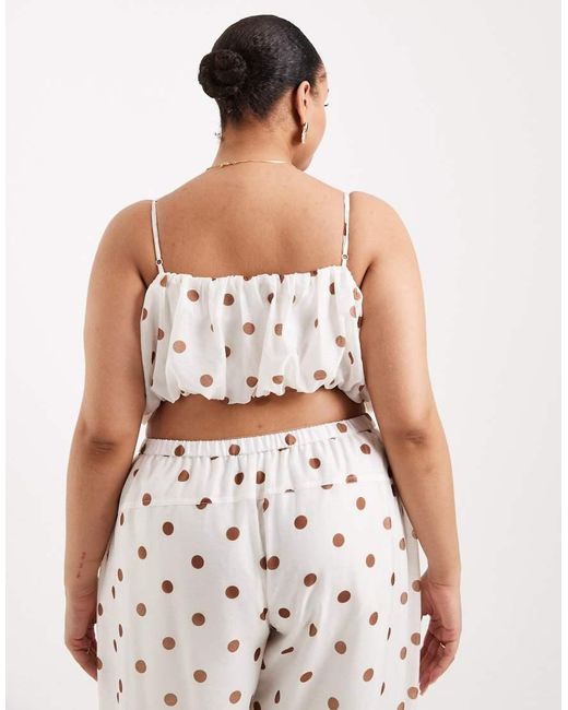 ASOS White Asos Design Curve Ruffle Top