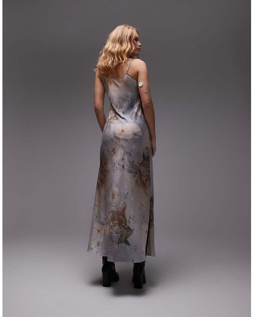 AllSaints Gray Bryony Maxi Dress