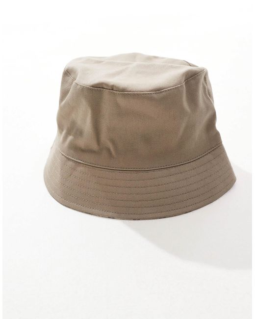 ASOS Brown Bucket Hat With Stripe for men