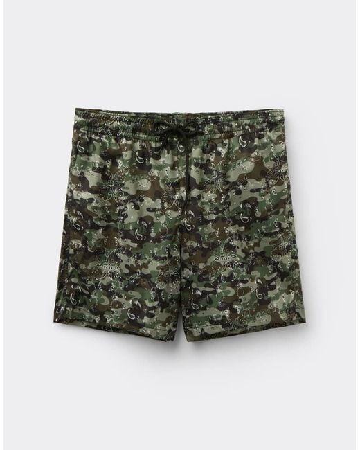 Tezenis Green Printed Swimming Shorts for men
