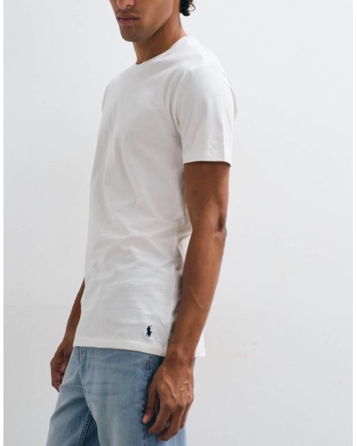 Polo Ralph Lauren White 3 Pack T-Shirt for men