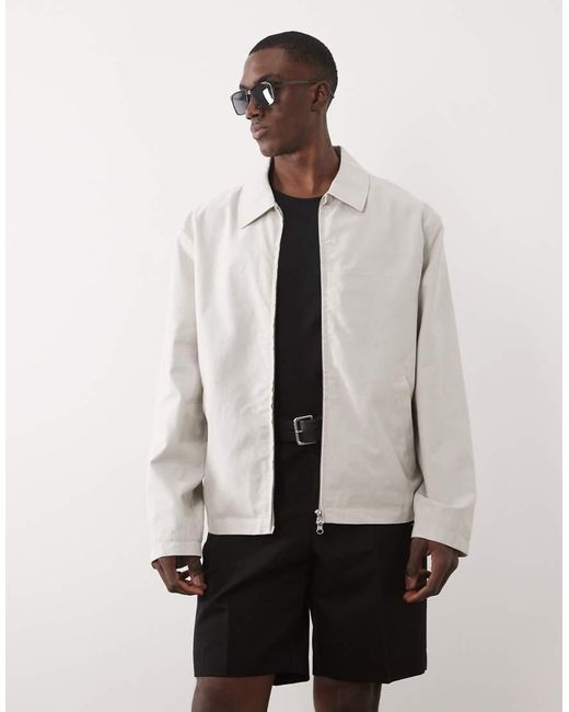 ASOS Natural Harrington Jacket for men
