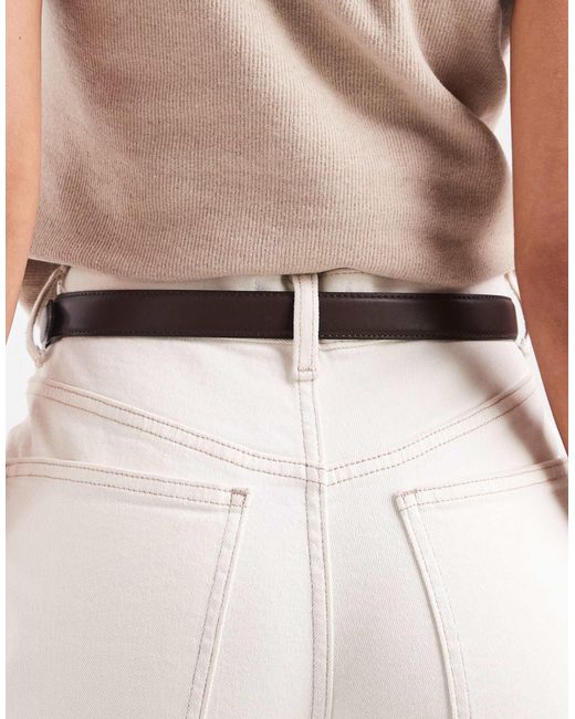 ASOS Natural Waist And Hip Belt With Square Buckle