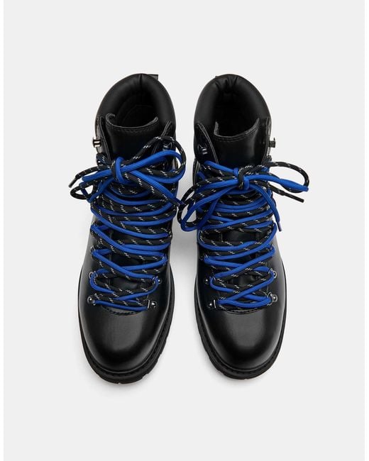 Pull&Bear – schnürstiefel in Blue für Herren