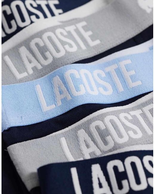 Lacoste Blue 5 Pack Multi Waistband Trunks for men