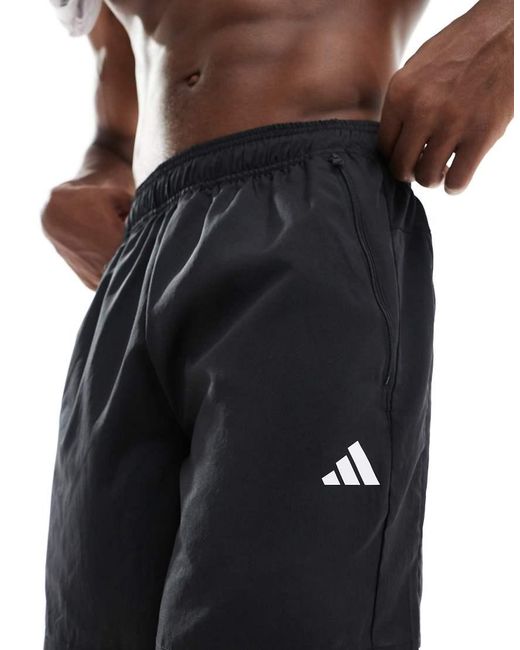 Adidas Originals Black Adidas Training Train Essentials 5 Inch Woven Shorts for men