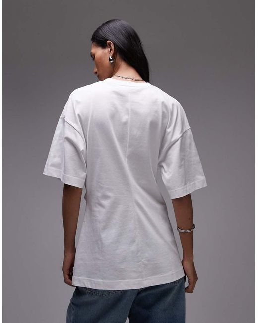 & Other Stories Blue T-Shirt With Ruche Detail