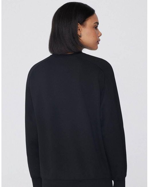 Tezenis Black Soft Touch Viscose Round-Neck Sweatshirt