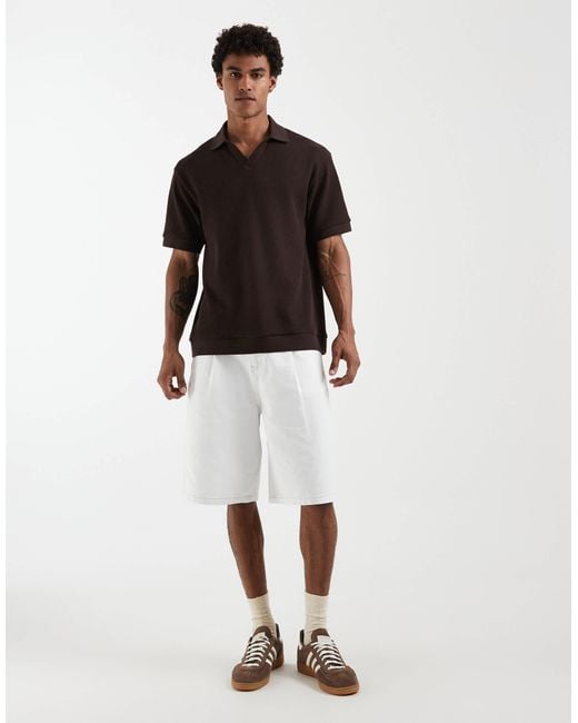 ASOS White Loose Jorts for men