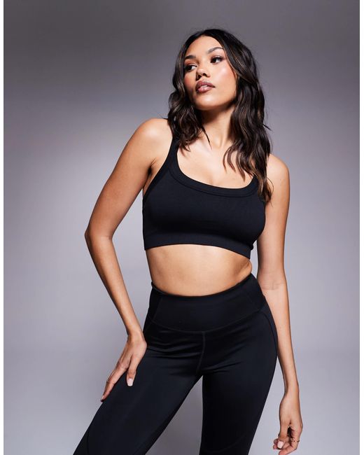 4505 Black – fuller bust – nahtloser, figurformender sport-bh