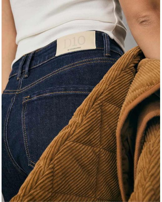 Stradivarius Blue D10 Slim Fit Mom Jeans
