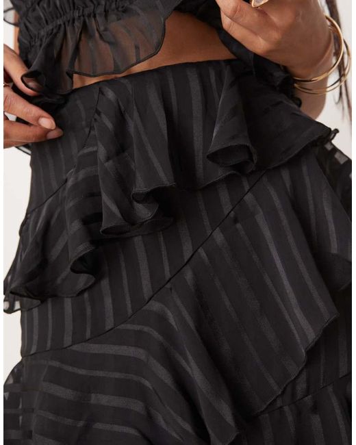 ASOS Natural Occasion Ruffle Maxi Skirt Co-Ord