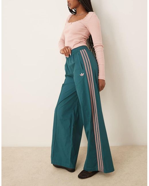 Adidas Originals Blue Crochet 3 Stripe Track Pants