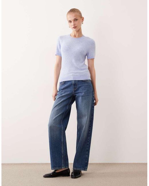 Abercrombie & Fitch Blue Knitted Skimming T-shirt