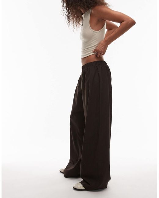 ASOS Brown Pull On Tailored Trouser