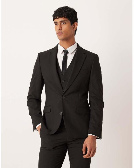ASOS Black Skinny Suit Jacket for men