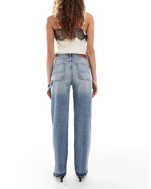 Tommy Hilfiger Blue Layla High Rise Slim Straight Leg Jeans