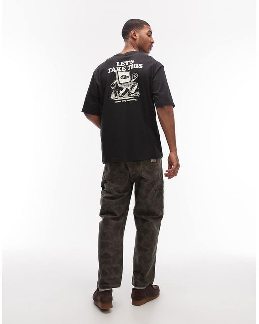 The North Face Black Explore Backprint T-Shirt for men