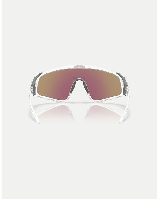Gafas De Sol Transparentes De Estilo De Visor Con Lentes Azules Efecto Espejo Latch De Oakley de color Blue