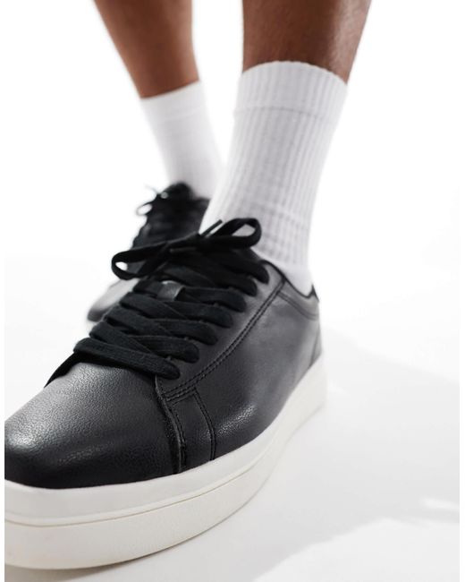 Pull&Bear Black Contrast Sole Trainer for men