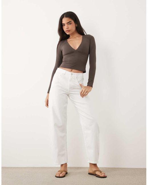 Tala Gray Dayflex V-neck Long Sleeve Top