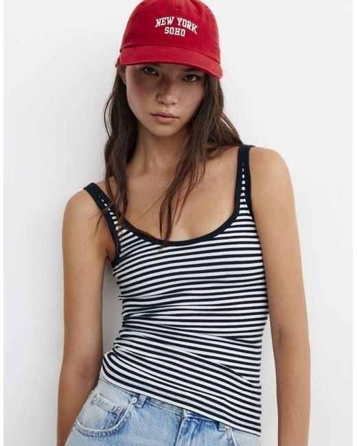 Pull&Bear Blue New York Graphic Cap