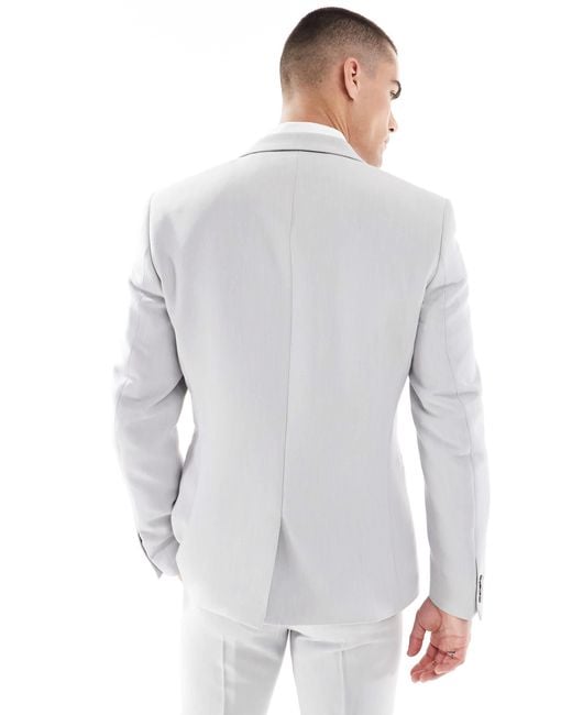 ASOS Gray Skinny Suit Jacket for men