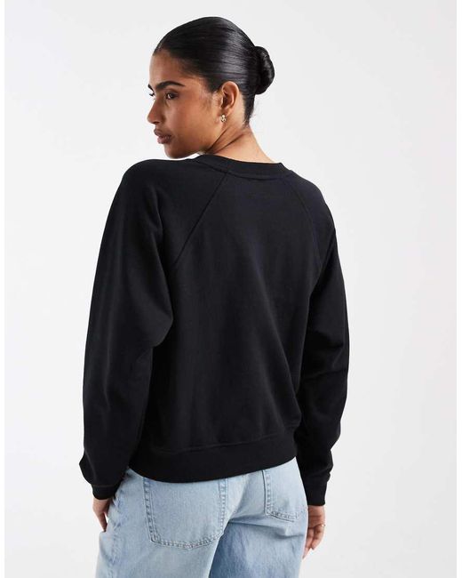 Gap Black Crew Neck Logo Sweatshirt