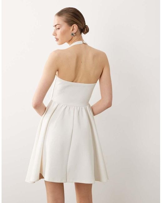 New Look Natural Halterneck Mini Dress