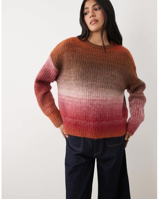 Pull ras Cotton On en coloris Red