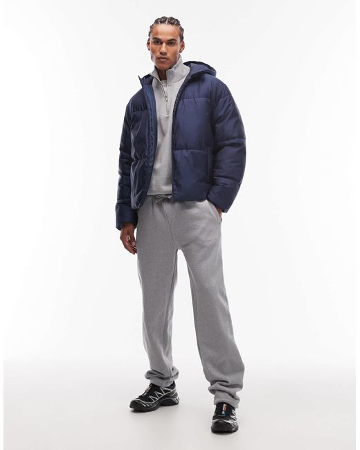 ASOS Blue Peakmaxtm Puffer Jacket for men