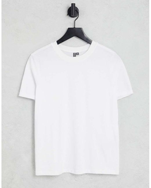 Pieces White Cotton T-Shirt