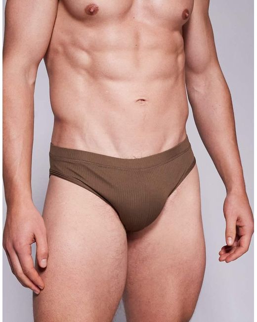 ASOS Pink Textured Swim Brief for men
