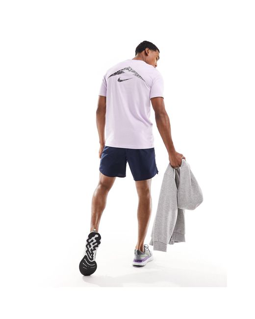 Nike – trail dri-fit – t-shirt in Purple für Herren