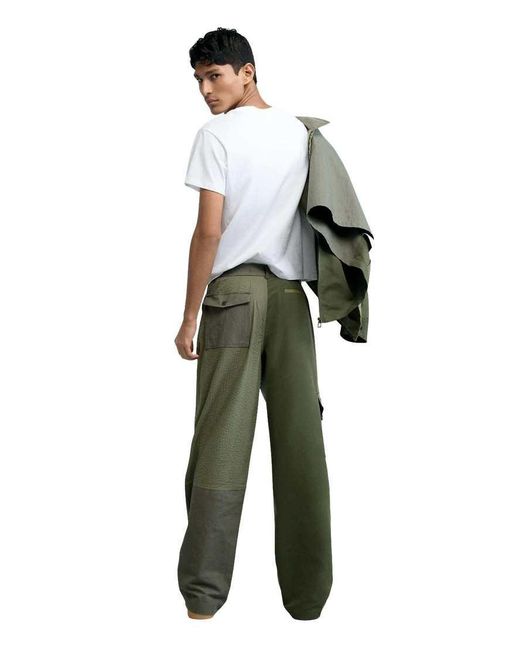 Desigual Green Military Long Pants for men