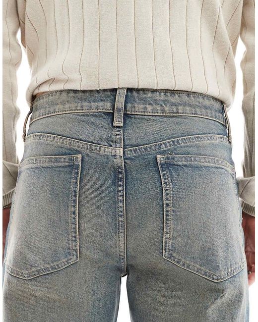 ASOS Blue Straight Jeans With Tint for men