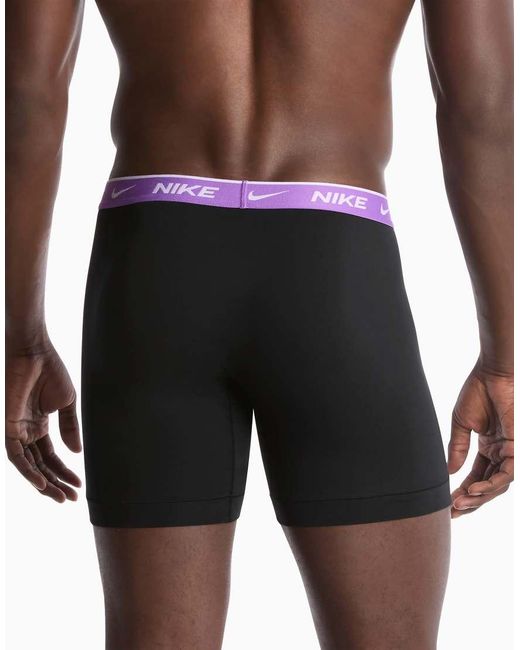Nike Black Essential Cotton 3 Pack Boxer Briefs for men
