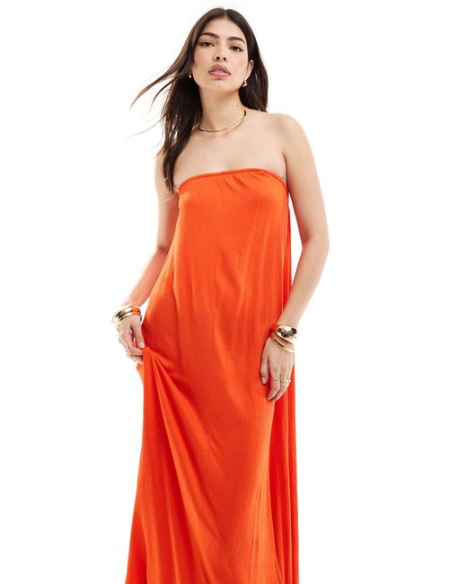 ASOS Red – trägerloses maxikleid