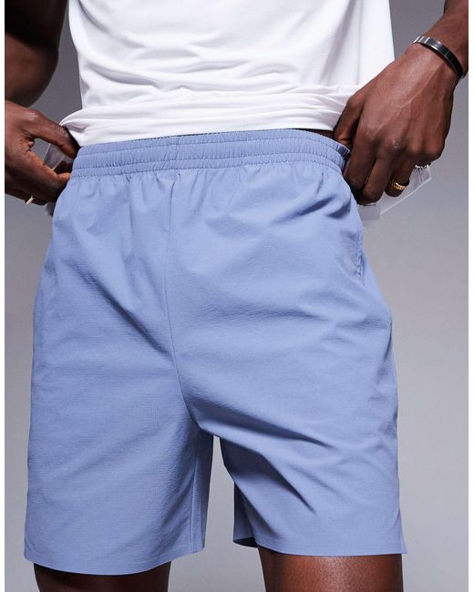4505 Blue 5 Inch Ripstop Nylon Running Shorts With Back Phone Pocket for men