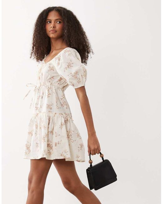Wednesday's Girl White Wednesdays Gil Mini Tea Dress